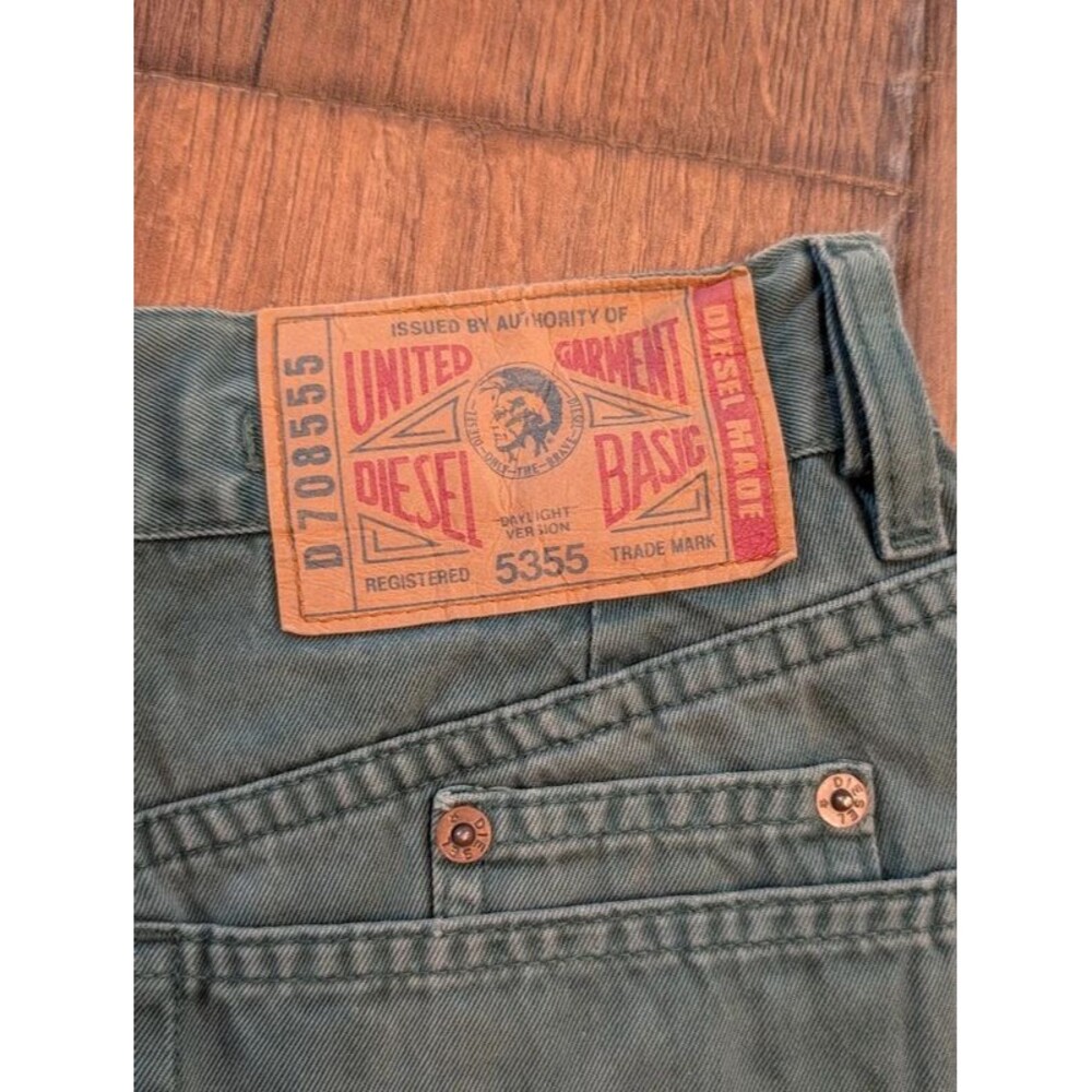 Diesel 5355 Patrol Relaxed Fit Tapered Leg Jeans Men's Sz 32 Green Made In Italy - Picture 12 of 12